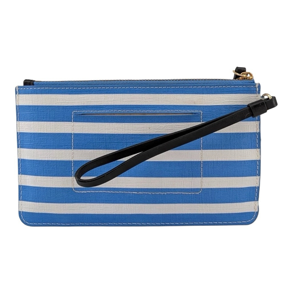 Kate Spade Blue White Striped One Clutch Wristlet